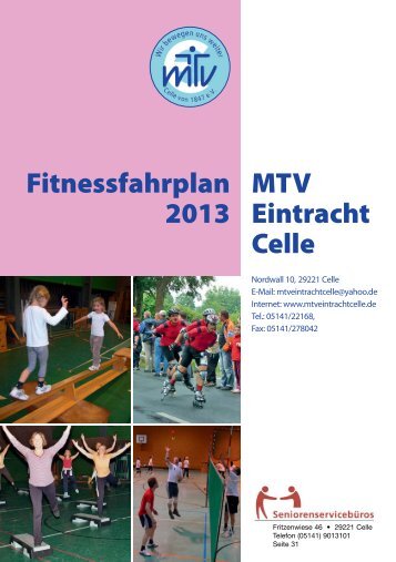 Fitnessfahrplan 2013 MTV Eintracht Celle - beim MTV Eintracht Celle