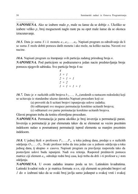 Seminarski zadaci iz Osnova programiranja - Ncd.matf.bg.ac.rs