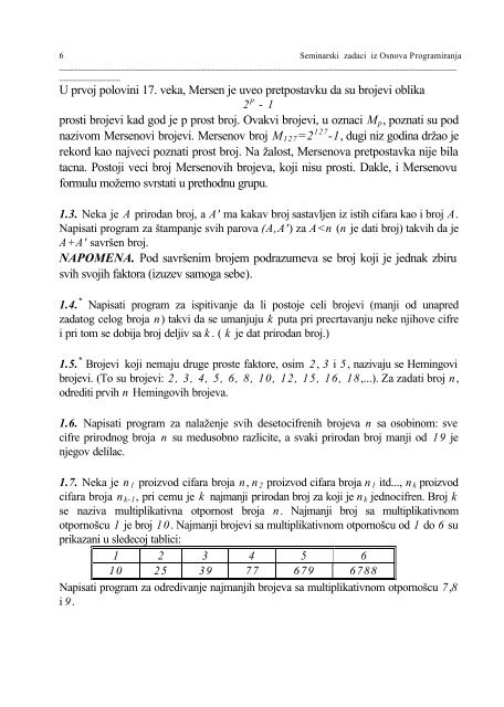 Seminarski zadaci iz Osnova programiranja - Ncd.matf.bg.ac.rs