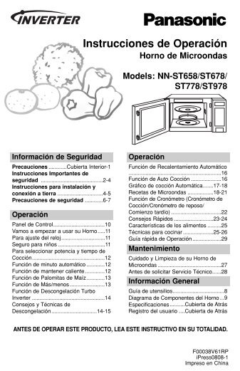 MANUAL DE USUARIO NN-ST978SRPH(es) - Panasonic