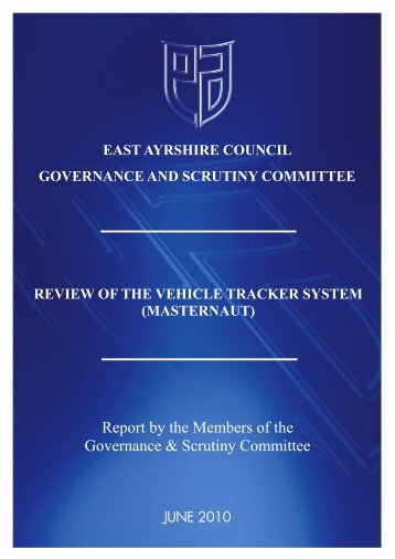 review of the vehicle tracker system - East Ayrshire Council