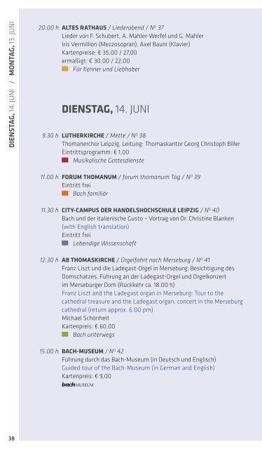 BACHFEST LEIPZIG 10.–19. JUNI 2011 - Leipziger Freiheit