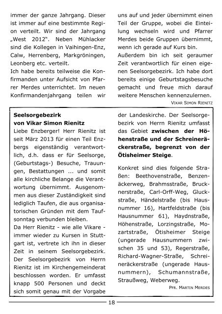 Gemeindebrief Nr. 80 - Evangelische Kirchengemeinde Enzberg