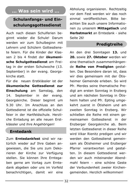 Gemeindebrief Nr. 80 - Evangelische Kirchengemeinde Enzberg