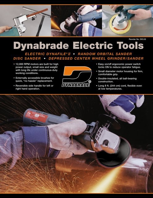 Dynabrade Electric Tools - Dynabrade Inc.