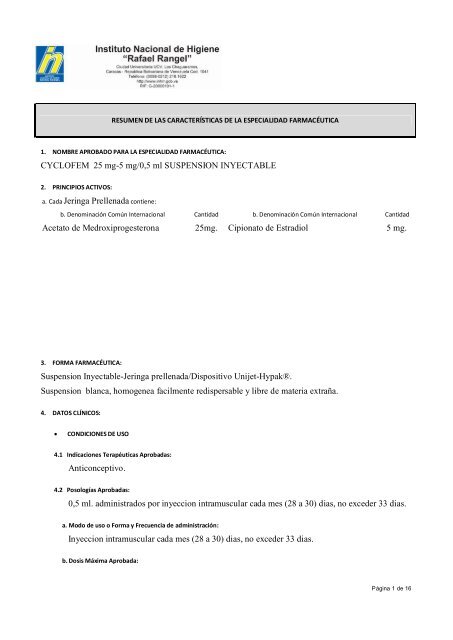 CYCLOFEM 25 mg-5 mg/0,5 ml SUSPENSION INYECTABLE a ...