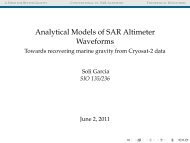 Analytical Models of SAR Altimeter Waveforms