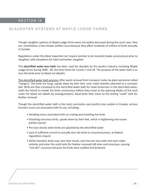 Maple Lodge Farm report