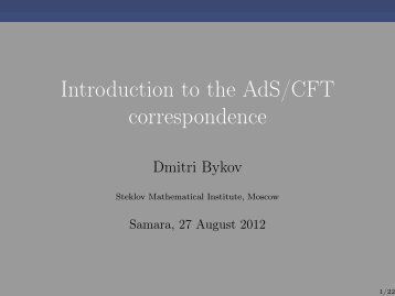 Introduction to the AdS/CFT correspondence