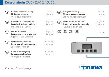 Zeitschaltuhr ZUE / ZUC 2 / ZUCB - Truma