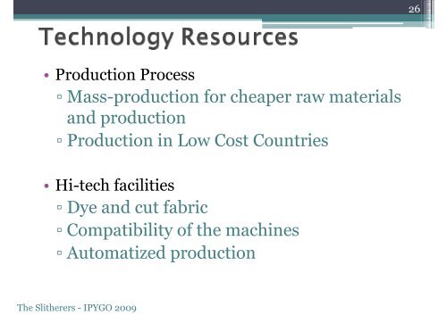 Project presentation A case-study of ZARA Project ... - UPV