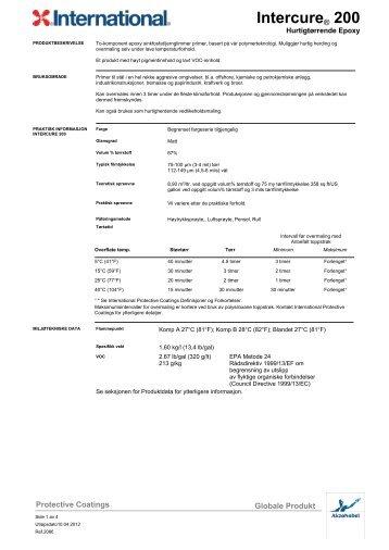 Intercure® 200 - International Paint Protective Coatings
