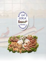 Carta del Restaurante LA ZOCA