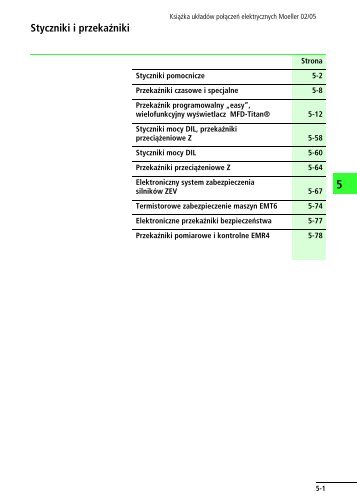Styczniki i przekaÅºniki - Moeller