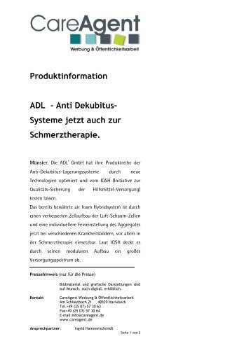 PI -ADL-AD-System zur Schmerztherapie 01-2010 - ADL GmbH