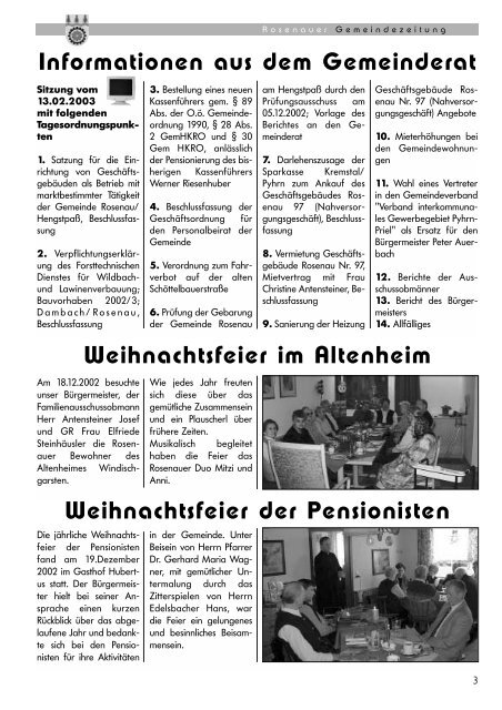 Datei herunterladen - .PDF - Rosenau am Hengstpaß - Land ...