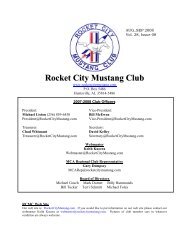 Sep 2008 - Rocket City Mustang Club