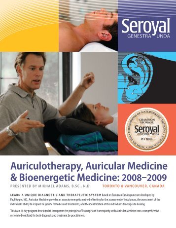 Auriculotherapy, Auricular Medicine & Bioenergetic Medicine: 2008 ...
