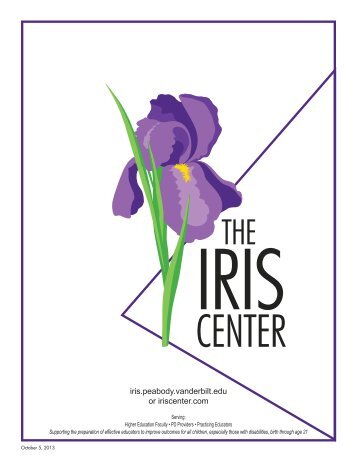 Learn more about IRIS in our informative brochure - The IRIS Center