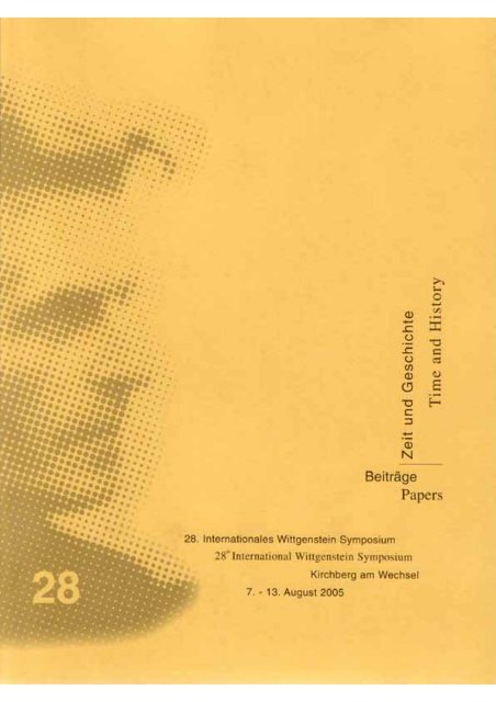 Zeit und Geschichte Time and History - Austrian Ludwig Wittgenstein ...