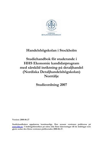 Bilaga 2 - Handelshögskolan i Stockholm