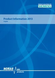 NORAS Product Information 2013 for Siemens, as of May