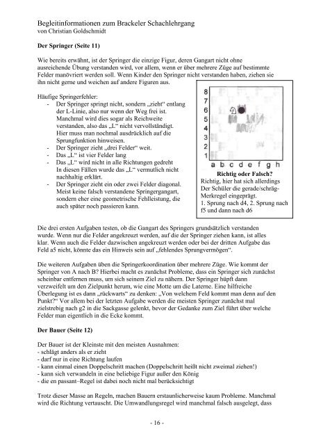 Begleitinformationen zum Brackeler Schachlehrgang ...