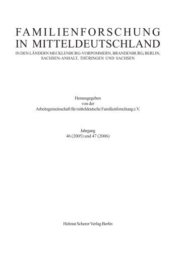 FAMILIENFORSCHUNG IN MITTELDEUTSCHLAND - AMF