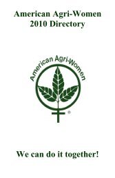 American Agri-Women 2010 Directory