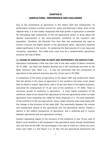 chapter ii agricultural performance and challenges - Department of ...