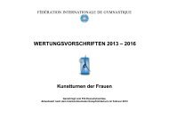 FIG Internationale Wertungsbestimmungen Kunstturnen der Frauen