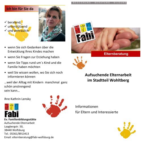 Flyer Elternberatung - FABI - Wolfsburg