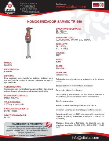 homogenizador sammic tr-550 [13101009].cdr - Citalsa