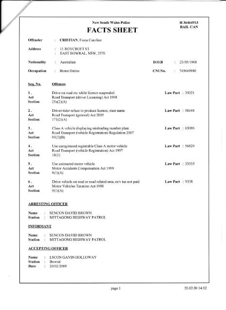 COURT ATTENDANCE NOTICE - Love for Life