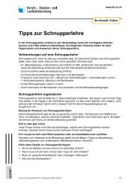 Tipps zur Schnupperlehre - learnsite