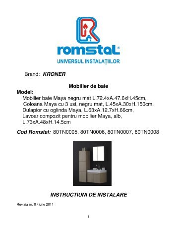 Manual tehnic - Romstal