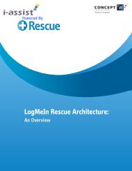 LogMeIn Rescue Architecture: - Concept Group