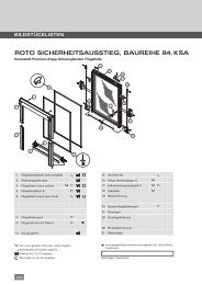 oder Bildstückliste Roto Fenster Baureihe 84. KSA - Diller Gmbh