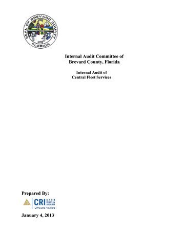 Fleet Services Audit Report January 30 2013 - Brevard County