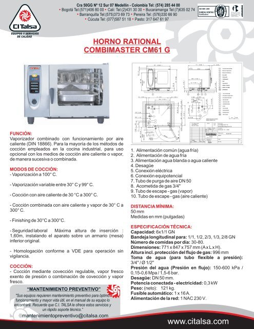 horno rational combimaster cm61g [00601005].cdr - Citalsa
