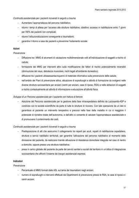 Decreto del Commissario ad acta - Regione Lazio