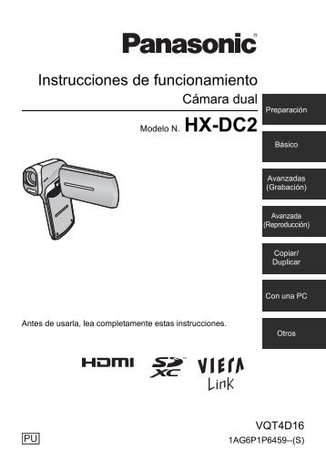 Manual de Usuario para la Filmadora Modelo HX ... - Panasonic