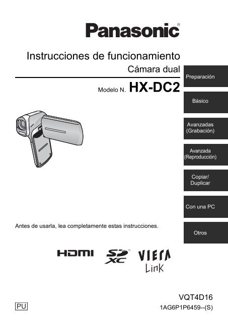 Manual de Usuario para la Filmadora Modelo HX ... - Panasonic