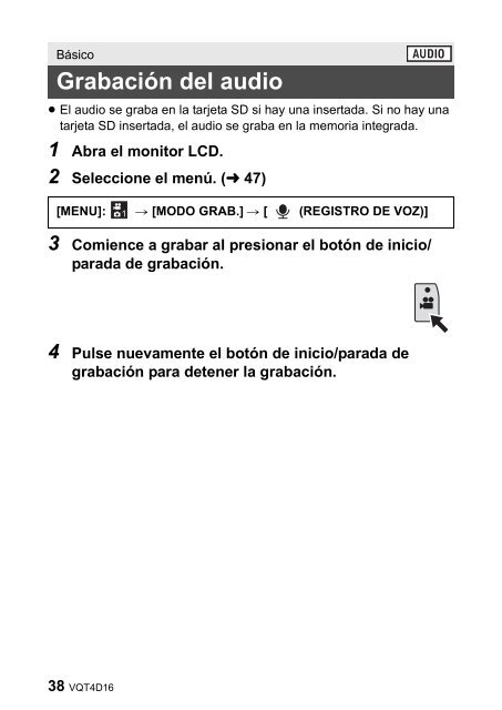 Manual de Usuario para la Filmadora Modelo HX ... - Panasonic