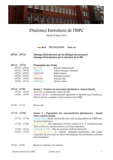 Entretiens de l'I - Ibpc