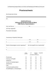 Praxisnachweis - HLM HLW Krems