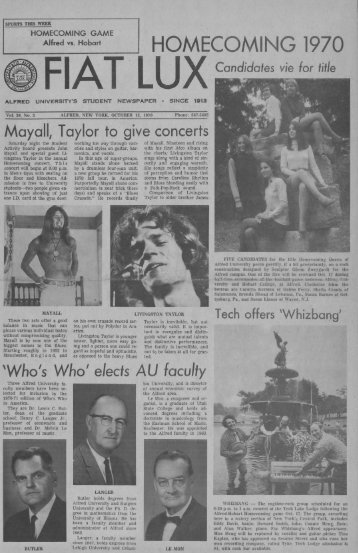 HOMECOMING 1970 - Alfred University