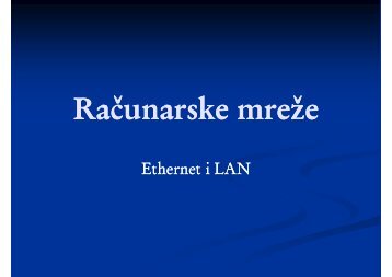 RaÄunarske mreÅ¾e Äunarske mreÅ¾e