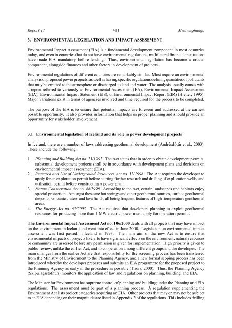 comparison of environmental aspects of geothermal ... - Orkustofnun