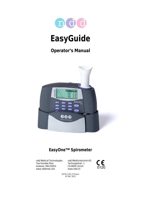 EasyOne Plus Manual - NDD Medical Technologies